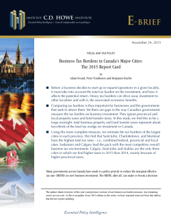 e-Brief - CD Howe Institute