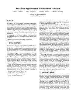 Non-Linear Approximation of Reflectance Functions