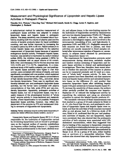 Measurement and Physiological Significance of