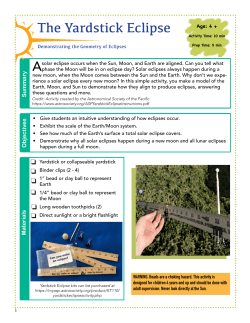 The Yardstick Eclipse - National Solar Observatory