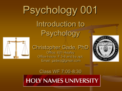 A Brief History of Psychology