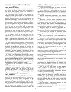 1 Chapter 29. Standards of Practice for Boundary Surveys &sect;2901