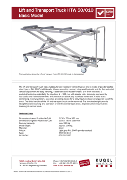 Lift and Transport Truck HTW 50/010 Basic Model