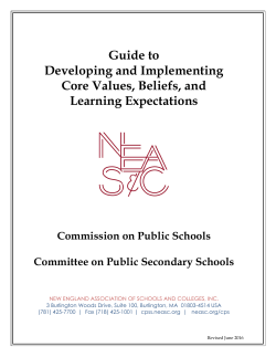 Guide to Developing Core Values - neasc-cpss