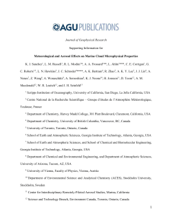 Meteorological and aerosol effects on marine cloud microphysical