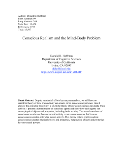 Conscious Realism and the Mind-Body Problem