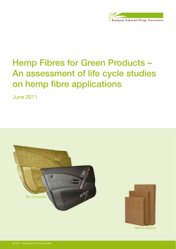 Hemp Fibres for Green Products &ndash; An assessment of life cycle