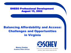 Nancy Cooley, Academic Affairs Director, State Council of Higher