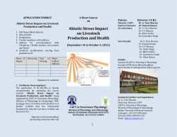 Abiotic Stress Impact on Livestock Production and Health