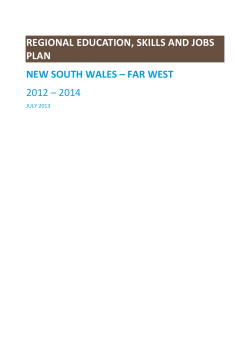 New South Wales - Far West - Department of Employment document