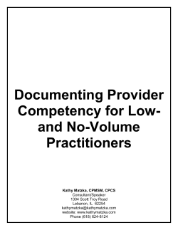Provider Competency Evaluation and Documentation