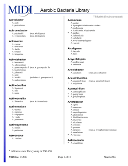 Aerobic Bacteria Library (TSBA50)