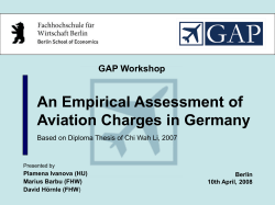 An Empirical Assessment of Aviation Charges in Germany