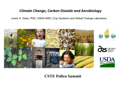 Climate Change, Carbon Dioxide and Aerobiology CSTE Pollen