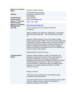 Agency or Company Name Southern California Edison Address