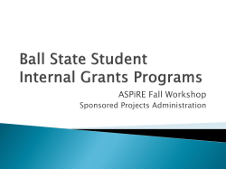 Ball State Internal Grants Programs