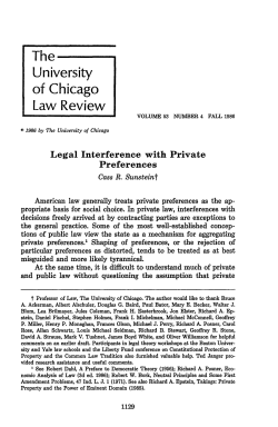 Legal Interference with Private Preferences