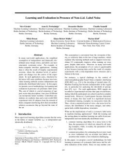 Learning and Evaluation in Presence of Non