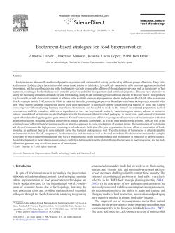 Bacteriocin-based strategies for food biopreservation (PDF