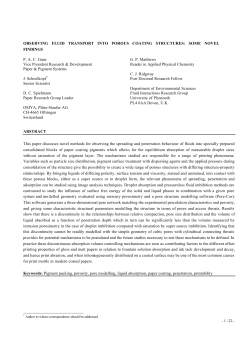 OBSERVING FLUID TRANSPORT INTO POROUS COATING