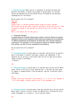 2. Proposed changes: to guide panels to consider taking action