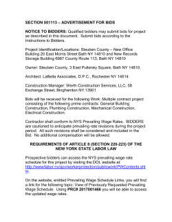 SECTION 001113 &ndash; ADVERTISEMENT FOR BIDS