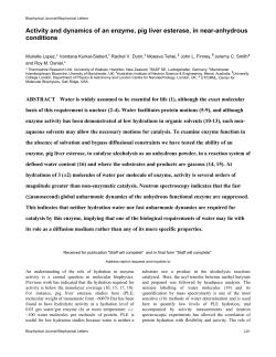 Activity and dynamics of an enzyme, pig liver esterase, in near