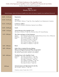 2017 Joint Conference of the Appellate Court Clerks of the Supreme