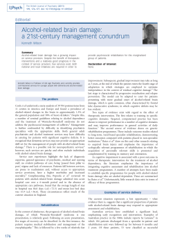 Alcohol-related brain damage - The British Journal of Psychiatry