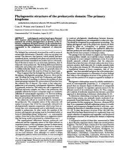 Phylogenetic structure of the prokaryotic domain: The