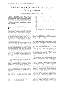 Parallelizing 2D-Convex Hulls on clusters
