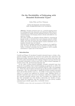 On the Decidability of Subtyping with Bounded