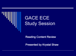 GACE reading PowerPoint