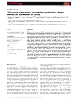 Differential responses of two wetland graminoids to high - B-ware