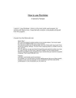 How to use Romlister