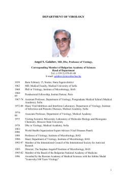 department of virology - Institute of Microbiology