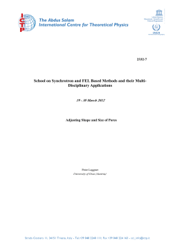 Adjusting Shape and Size of Pores - Indico