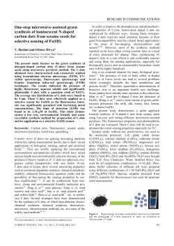 One-step microwave-assisted green synthesis of