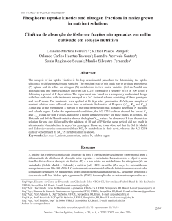 Phosphorus uptake kinetics and nitrogen fractions in maize