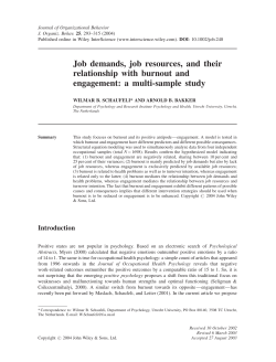 Job demands, job resources and their