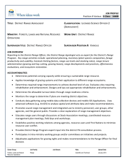 District Range Agrologist