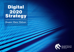 Digital 2020 Strategy - University of Newcastle