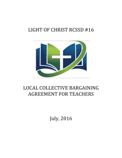 LINC Agreement - Light of Christ Catholic School Division