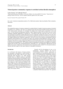 Natural pasture community response to enriched carbon dioxide