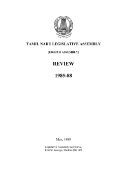 review 1985-88 - Tamil Nadu Legislative Assembly
