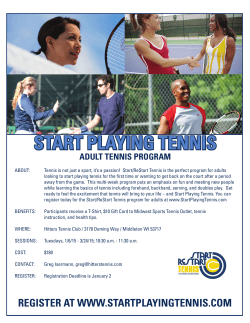 START PLAYING TENNIS