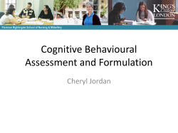 Cognitive Behavioural Assessment