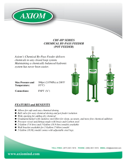 CBF-HP SERIES CHEMICAL BY-PASS FEEDER (POT FEEDER