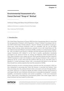 Environmental Assessment of a Forest Derived &ldquo;Drop