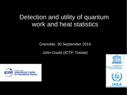 Detection and utility of quantum work and heat statistics
